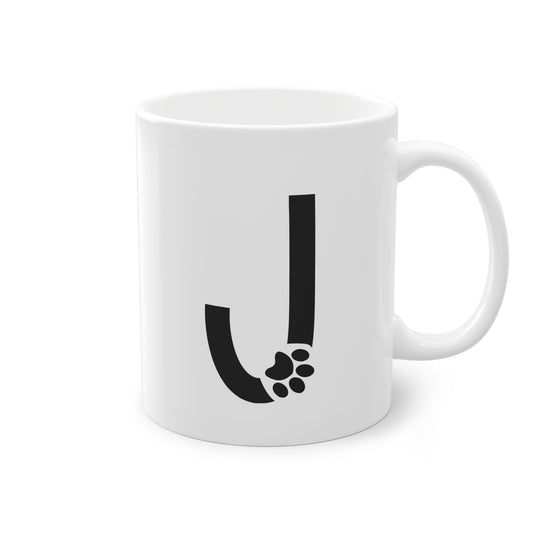 Tasse Personalisiert Buchstaben Tasse mit Anfangsbuchstaben Keramiktasse mit Tierpfote